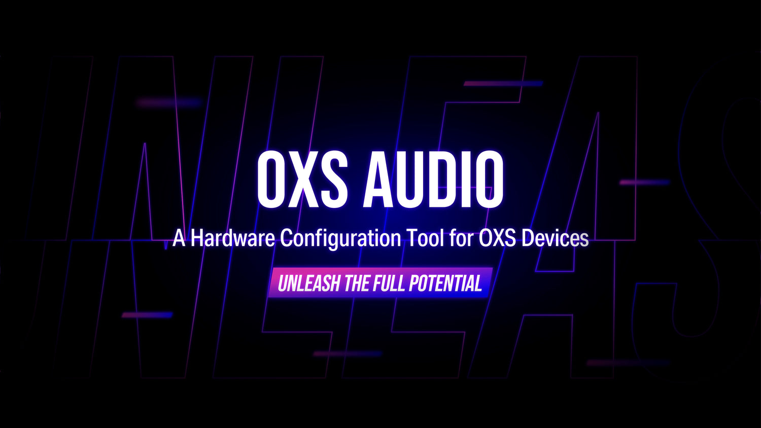 OXS AUDIO App: Dein Sound, Dein Weg
